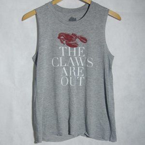 Grey Logo Tank Top Loose Fit Size S Small